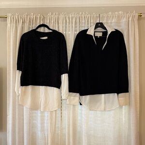 LOT OF TWO Brochu Walker Layered Sweaters
